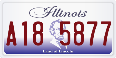 IL license plate A185877