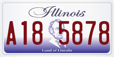 IL license plate A185878