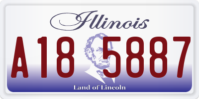 IL license plate A185887