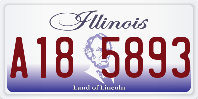 IL license plate A185893