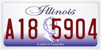 IL license plate A185904