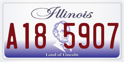 IL license plate A185907