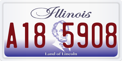 IL license plate A185908