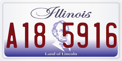 IL license plate A185916
