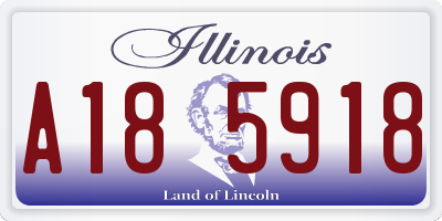 IL license plate A185918
