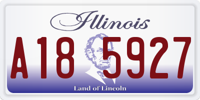 IL license plate A185927