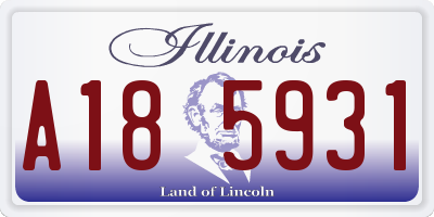 IL license plate A185931