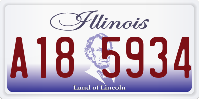 IL license plate A185934