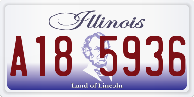 IL license plate A185936