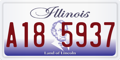 IL license plate A185937