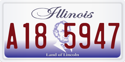 IL license plate A185947