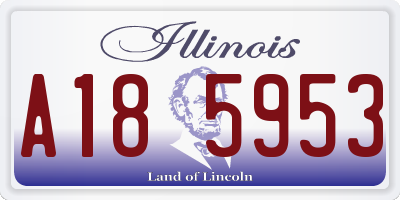 IL license plate A185953