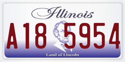 IL license plate A185954