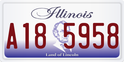 IL license plate A185958