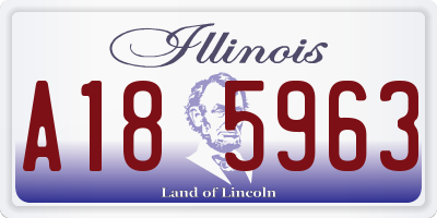 IL license plate A185963