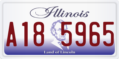 IL license plate A185965