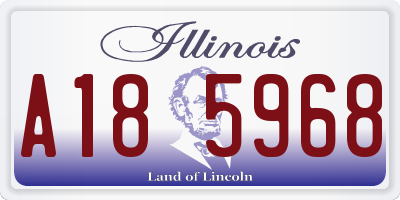 IL license plate A185968