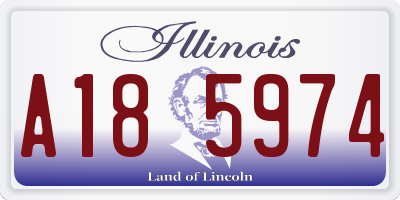 IL license plate A185974