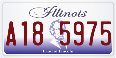IL license plate A185975