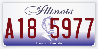 IL license plate A185977