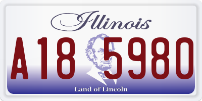 IL license plate A185980