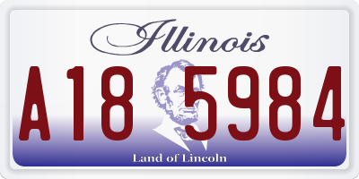 IL license plate A185984