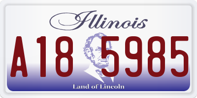 IL license plate A185985