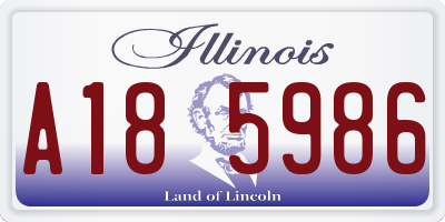 IL license plate A185986