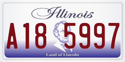 IL license plate A185997