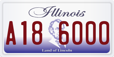 IL license plate A186000