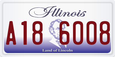 IL license plate A186008