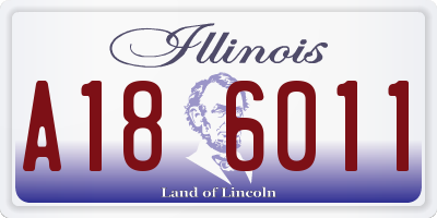 IL license plate A186011