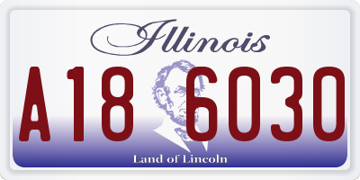 IL license plate A186030