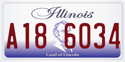 IL license plate A186034
