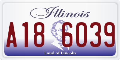 IL license plate A186039