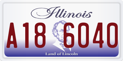 IL license plate A186040