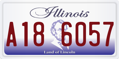 IL license plate A186057