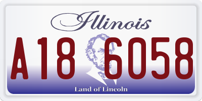 IL license plate A186058