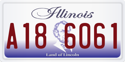 IL license plate A186061