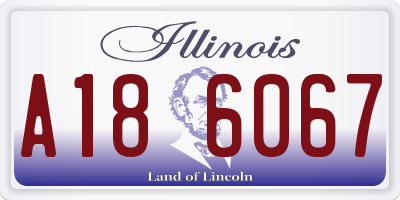 IL license plate A186067