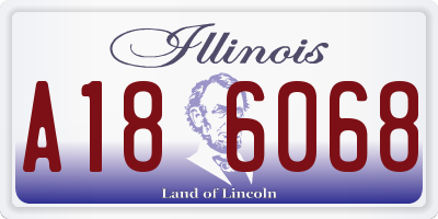 IL license plate A186068