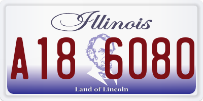 IL license plate A186080