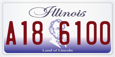 IL license plate A186100