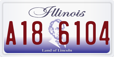 IL license plate A186104