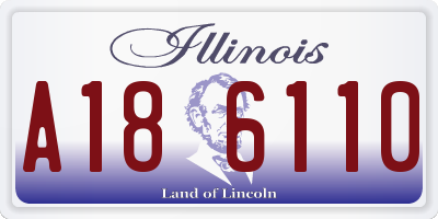 IL license plate A186110