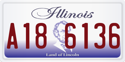 IL license plate A186136