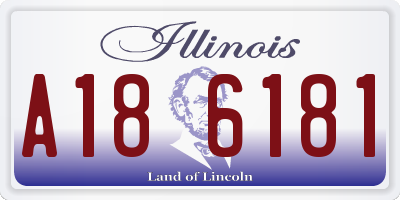 IL license plate A186181