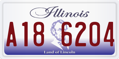 IL license plate A186204