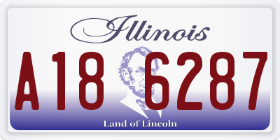 IL license plate A186287
