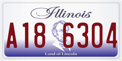 IL license plate A186304